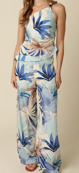 Eliana  Palm Print Top/Set