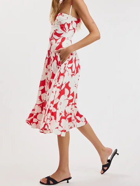 Lily floral Midi Dress