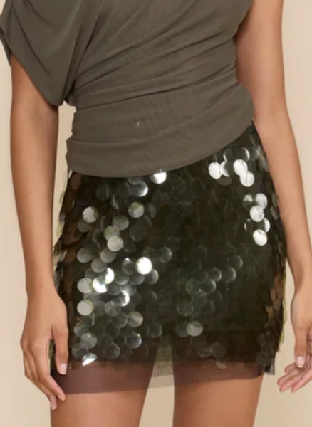 Zoe Sequin Disk Skirt