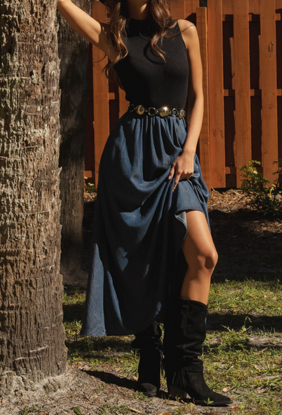 Rory Color Block Tencel Dress