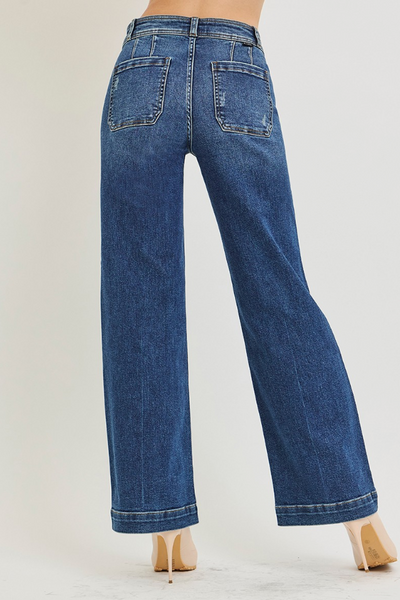 Ragan Straight Leg Welt Pocket Jeans