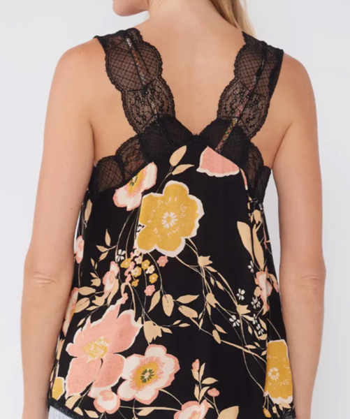 Lily Lace Trim Floral Cami
