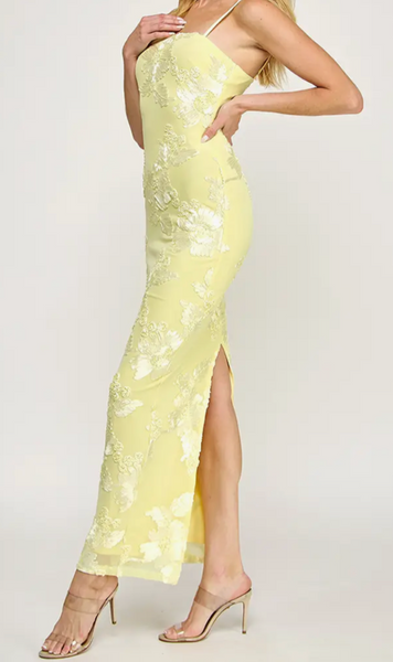 Amelia Brocade Floral Dress