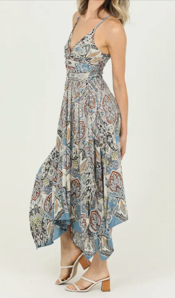 Lara Asymmetrical Hem Midi Dress