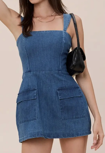 Ariana Denim Dress/Romper