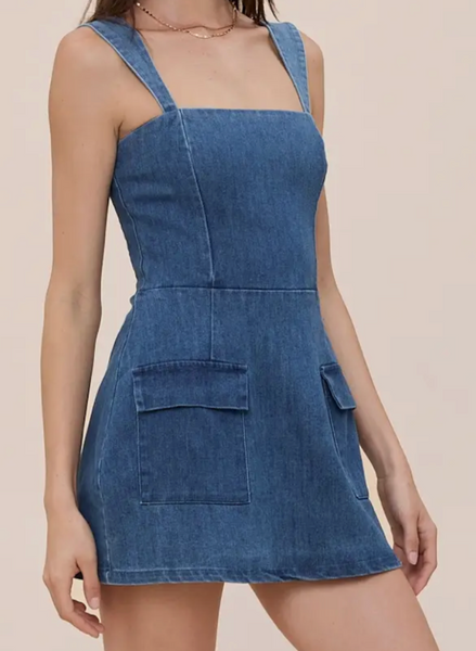 Ariana Denim Dress/Romper