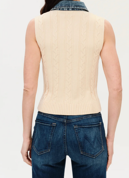 Paige Denim Collar Knit Top