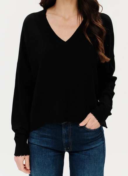 Geneva Frayed Detail Knit Top