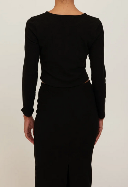 Cindy Rib Midi Skirt Button Down Set