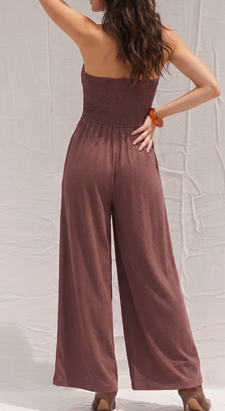 Keira Halter Neck Smock Jumpsuit