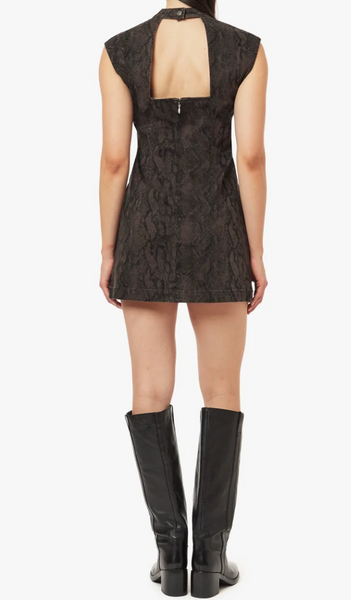 Khloe Snake Print Denim Dress