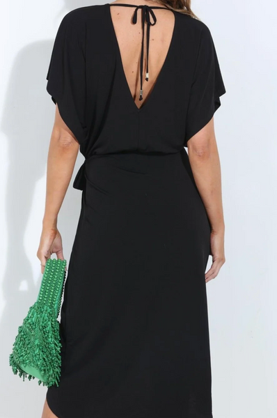 Emory Faux Wrap Midi Dress