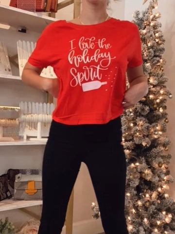 Holiday Spirit Open Back Tee