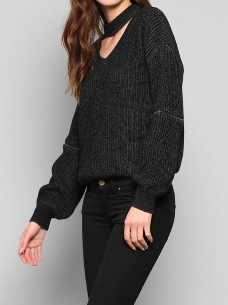 Remi Choker Knit Sweater