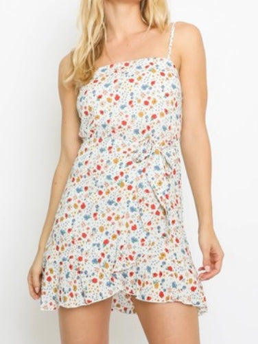 Milly Tie Side Floral Dress