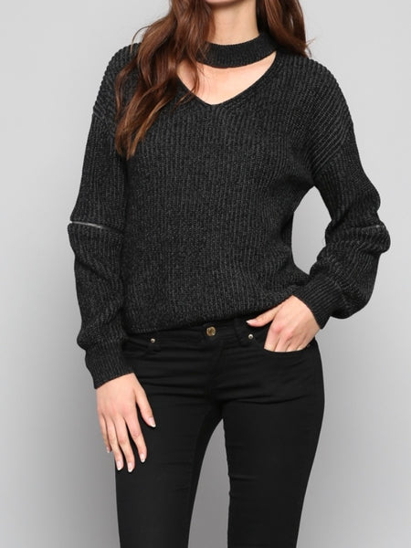 Remi Choker Knit Sweater