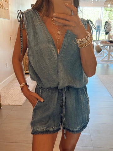 Caroline Denim Romper