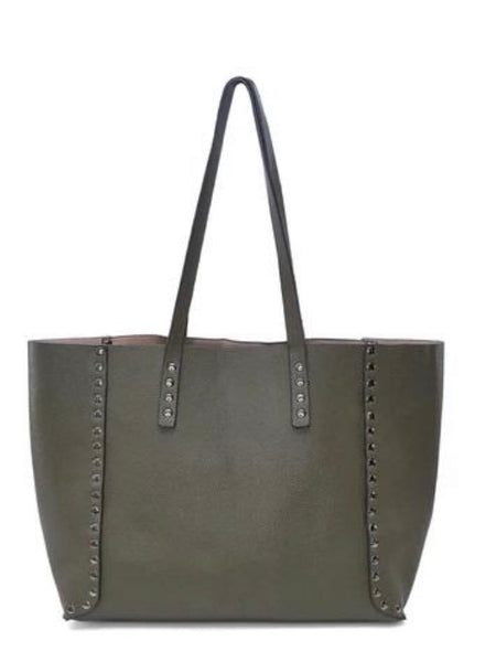 Reversible Round Stud Tote