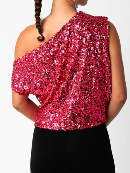 Liv Sequin Off Shoulder Top