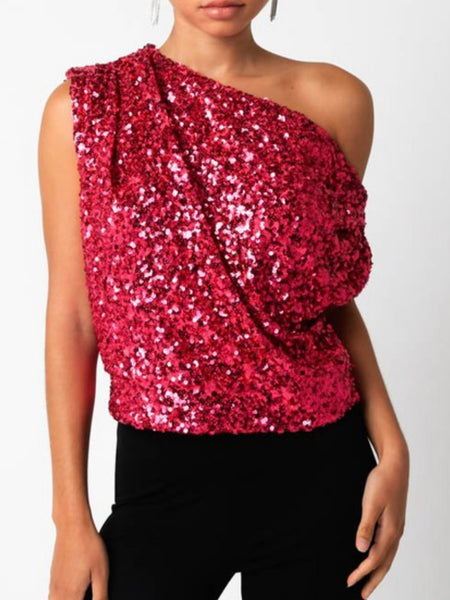 Liv Sequin Off Shoulder Top