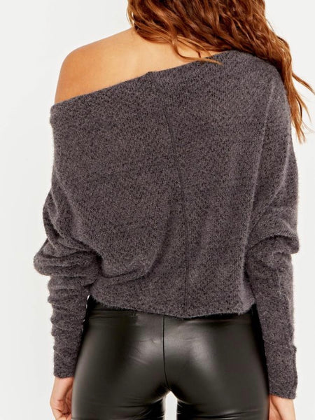 Project Social Off Shoulder Chenille Knit