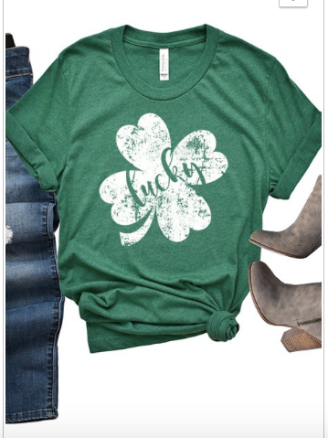 St. Pattys Day Rolled Sleeve Tee