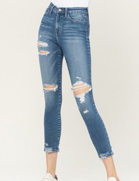 Lost Without You Distressed Highrise Jeans