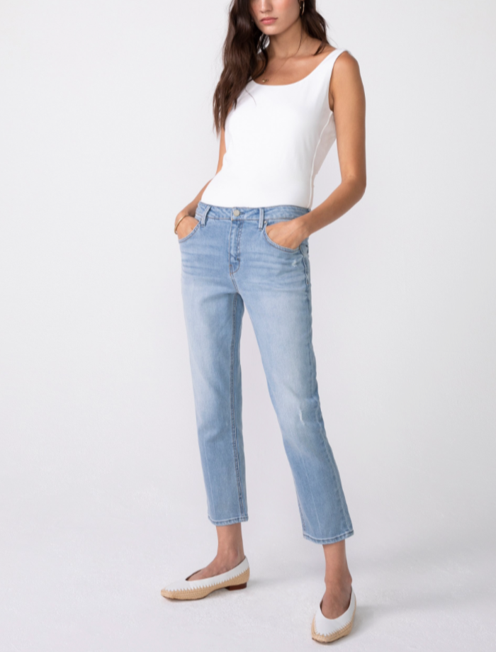 Hayden High-rise Cropped Girlfriend Jeans