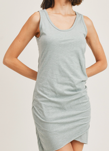 Madison Side Ruched Tank Dress