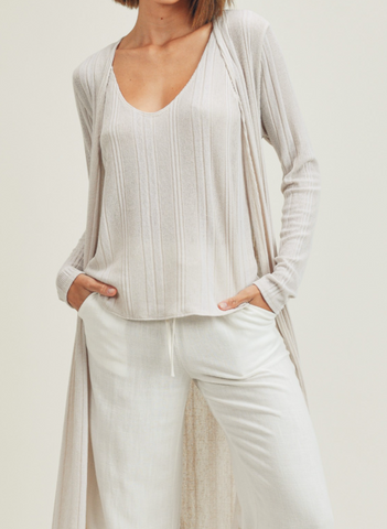 Isabel Knit Tank Cardigan Set