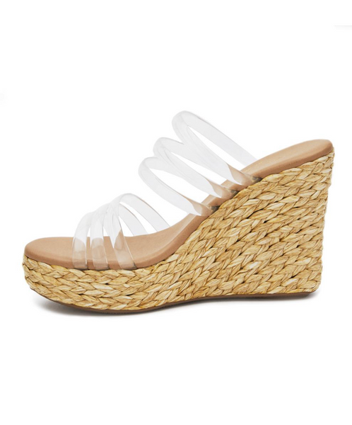 Farrah Fancy Clear Wedge