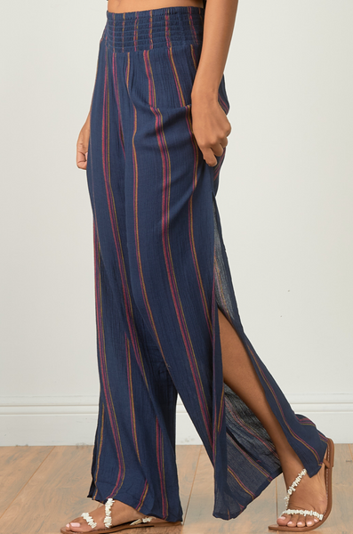 Ashley Side Slit Stripe Pants