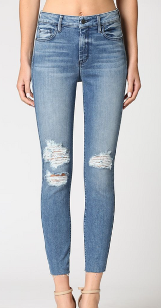 Kendal Distressed High Rise Jeans