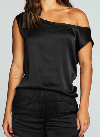 Stretchy Silky Off Shoulder Top