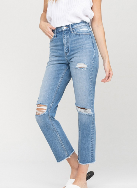 Mandy Highrise Slim Crop Straight