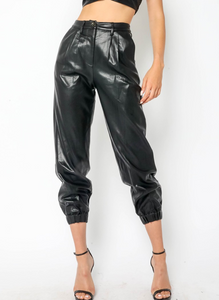 Ryder Faux Leather Joggers