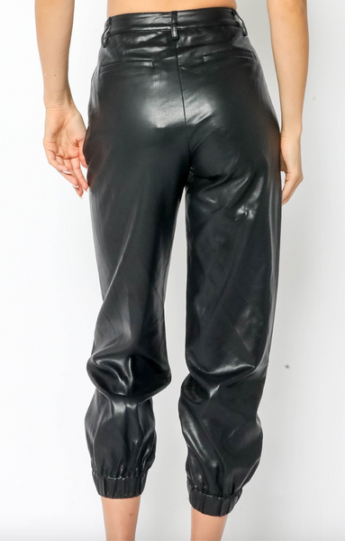 Ryder Faux Leather Joggers