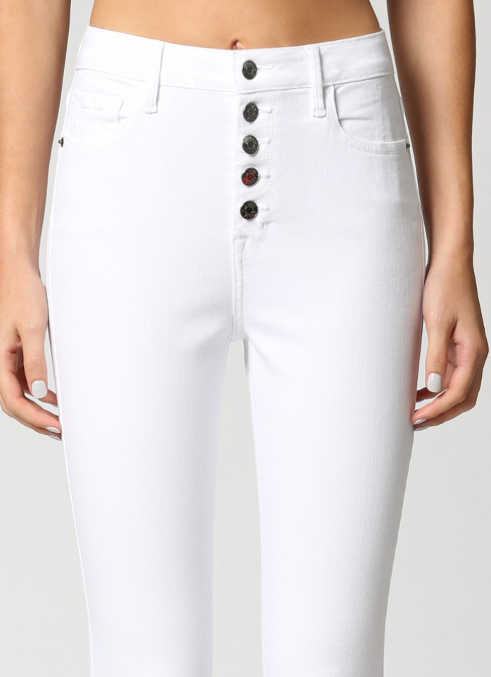 Taylor Button Fly Cropped Skinny Jeans
