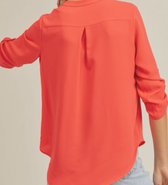 Hope V Neck 3/4 Slv Top