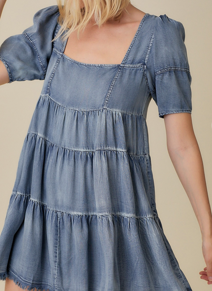 Victoria Babydoll Denim Dress