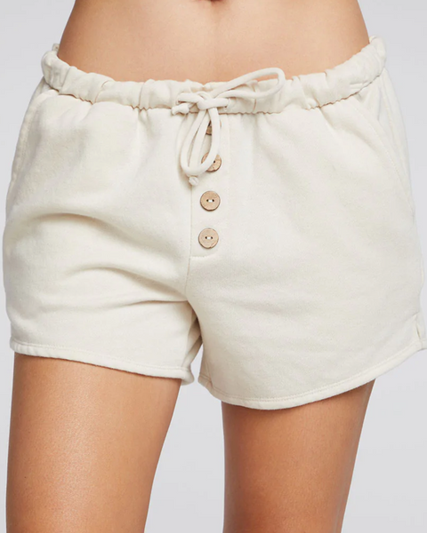 CHASER VINTAGE FLEECE SHORTS WITH COCONUT BUTTONS
