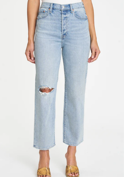 Cassie Cropped Super High Rise Straight Crop Jeans