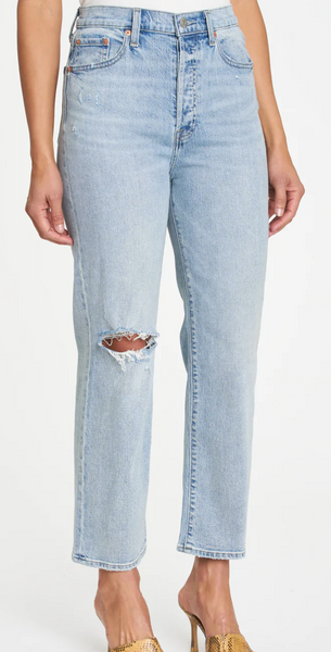 Cassie Cropped Super High Rise Straight Crop Jeans