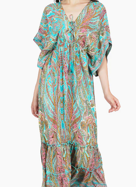 Kalei Kimono Sleeve Maxi Dress