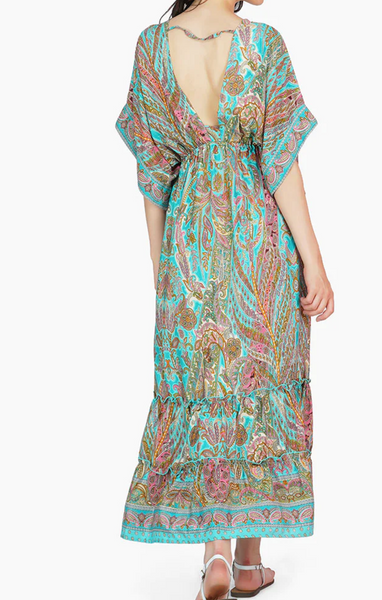 Kalei Kimono Sleeve Maxi Dress