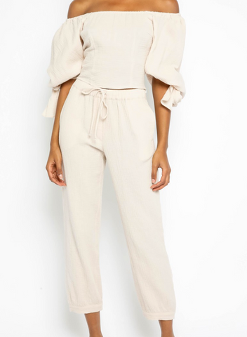 Breezy Drawstring Cotton Pants