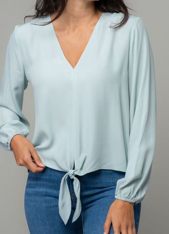 Skylar Tie Front Long sleeve Top