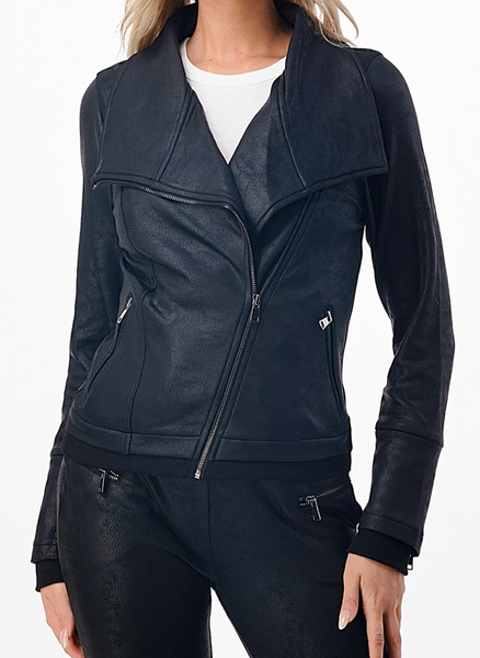 Whitney Faux Moto Leather Jacket