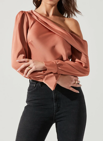 Elle Drape Off Shoulder Top