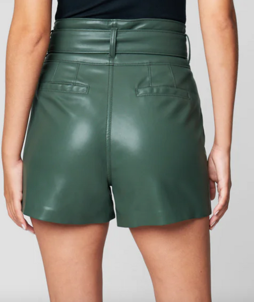 Raven Paperbag Faux Leather Shorts